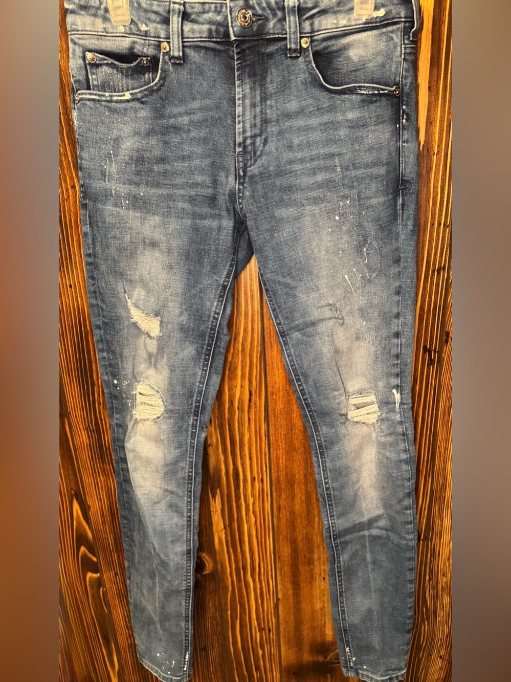 PacSun Men's Distressed Blue Jeans Size 30